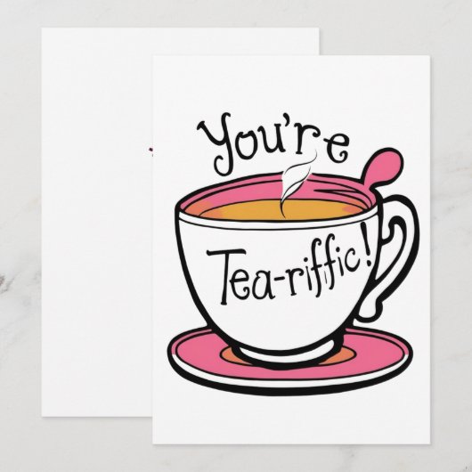 Jij bent een theepot fantastische zelfgemaakte kaa feestdagenkaart (Voorkant / Achterkant)