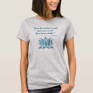 "Jij bent een ziel" Lotus Flower Blue T-shirt
