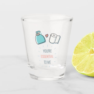 Jij bent essentieel voor mij, grappig verlovingsfe shot glas