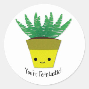 Jij bent Ferntastic Fern Ronde Sticker