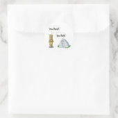 Jij bent gek, jij regel. ronde sticker (Tas)