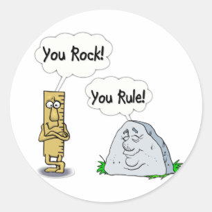 Jij bent gek, jij regel. ronde sticker