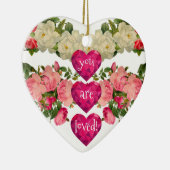 Jij Bent Geliefd Hartvormige Ornament (Rechts)