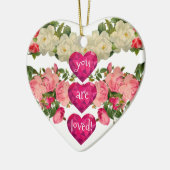 Jij Bent Geliefd Hartvormige Ornament (Links)