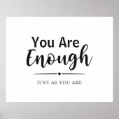 Jij bent genoeg | minimalistisch Inspirerend citaa Poster (Voorkant)