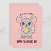 Jij bent geweldig! Schattige muis Valentijnsdag Feestdagenkaart (Voorkant / Achterkant)