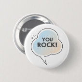 Jij bent geweldig tekst in chat wolk emoji ronde button 5,7 cm (Voorkant /achterkant)