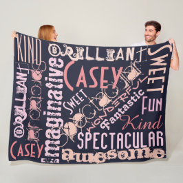 Jij Bent Geweldige Gepersonaliseerde Namen Woorden Fleece Deken