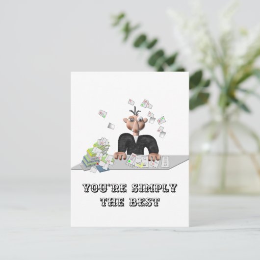 Jij bent gewoon de Beste .Persoonlijke tekst Briefkaart (Staand voorkant)