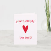 Jij bent gewoon de beste! | Red Heart Vaderdag Kaart (Voorkant)