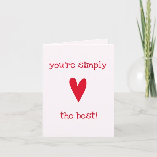 Jij bent gewoon de beste! | Red Heart Vaderdag Kaart (Voorkant)