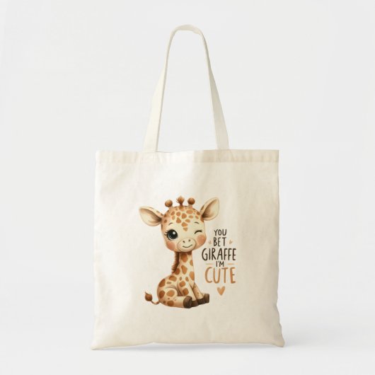 Jij Bent Giraffe Schattig Zoete Kunst Tote Bag (Voorkant)
