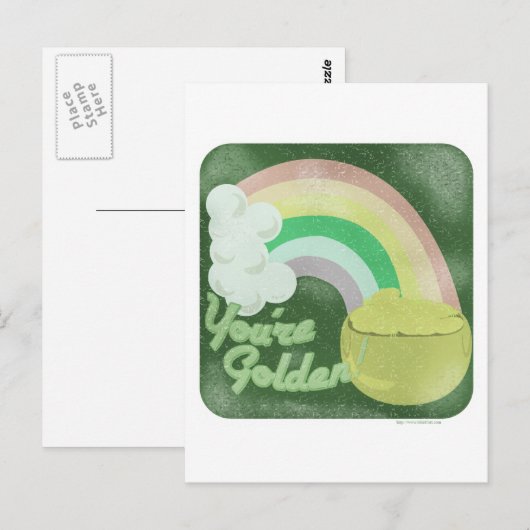 Jij bent goud! stijl briefkaart (Voorkant / Achterkant)