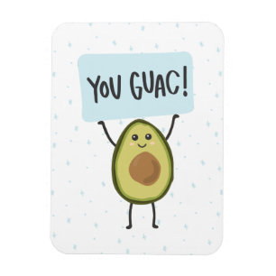 Jij bent Guac met Cute Avocado Magneet
