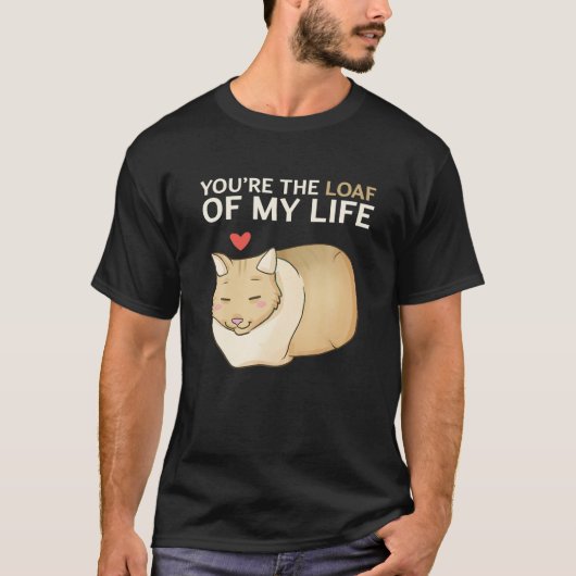 Jij bent het brood van mijn leven Funny Cat Valent T-shirt (Voorkant)