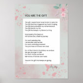 Jij bent het geschenk - Zelfliefde Inspirerend ged Poster (Voorkant)