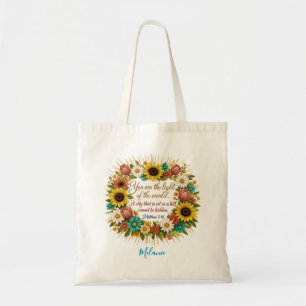 Jij bent het licht Gepersonaliseerde christelijke Tote Bag