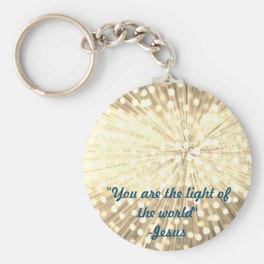"Jij bent het licht van de wereld" lichtbarsting Sleutelhanger (Voorkant)