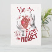 Jij bent het ontbrekende stuk van mijn hart feestdagenkaart (Staand voorkant)