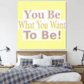 "Jij bent het!" Schattige ontwerp. Bestel nu Canvas Afdruk (Insitu (Slaapkamer))