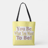 "Jij bent het!" Schattige ontwerp. Bestel nu Tote Bag (Achterkant)