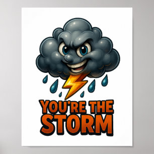 Jij bent het Storm – 3D-wanddecoratie Poster