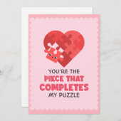 Jij bent het stuk dat mijn puzzel voltooit feestdagenkaart (Voorkant / Achterkant)