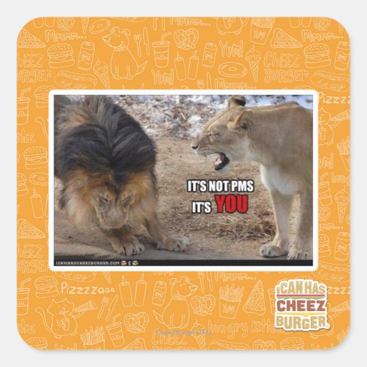 Jij bent het! vierkante sticker (Voorkant)