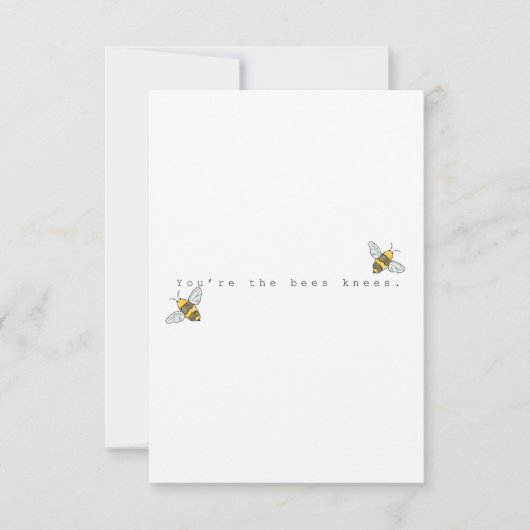 Jij bent het wenskaart van de bijenknieën bedankkaart (Voorkant)