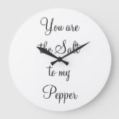 Jij bent het zout van mijn Pepper Wall Clock Grote Klok (Voorkant)