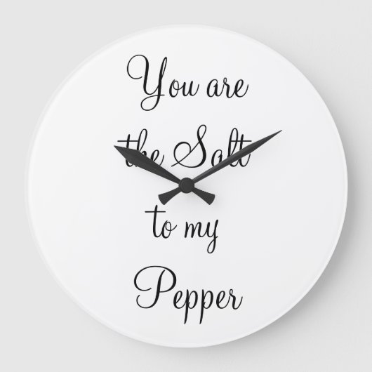 Jij bent het zout van mijn Pepper Wall Clock Grote Klok (Voorkant)