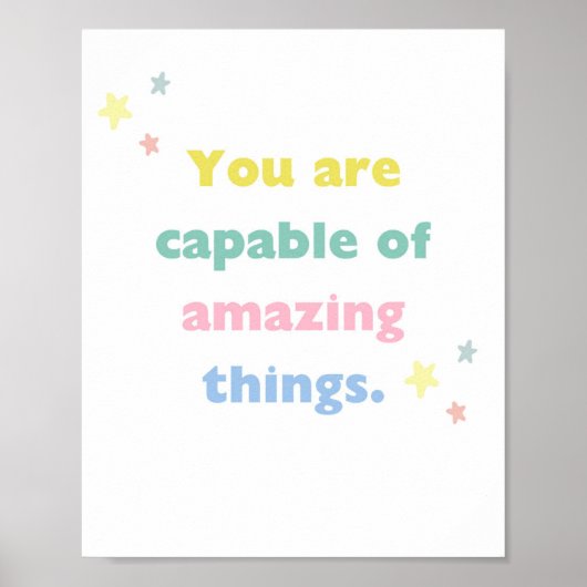 Jij bent in staat tot geweldige dingen Poster voor (Voorkant)