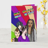 Jij bent | Inspirerend unieke handgetekende kunst Kaart (Gele Bloem)