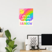 Jij Bent Je Eigen Regenboog Poster (Thuiskantoor)