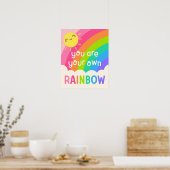 Jij Bent Je Eigen Regenboog Poster (Keuken)