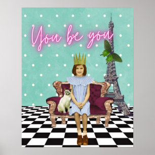 Jij bent je machtiger om meisjes Pop kunst te make Poster