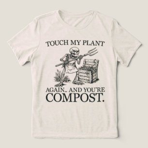 Jij Bent Kompost Grappig Tuin Skelet Tri-Blend Shirt