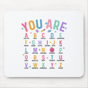 Jij Bent Letters Alfabet Leer Abcs Inspiratie Te Muismat