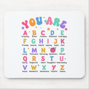 Jij Bent Letters Alfabet Leer Abcs Inspiratie Te Muismat