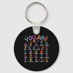 Jij Bent Letters Alfabet Leer Abcs Inspiratie Te Sleutelhanger