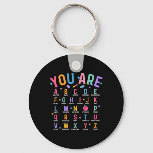 Jij Bent Letters Alfabet Leer Abcs Inspiratie Te Sleutelhanger