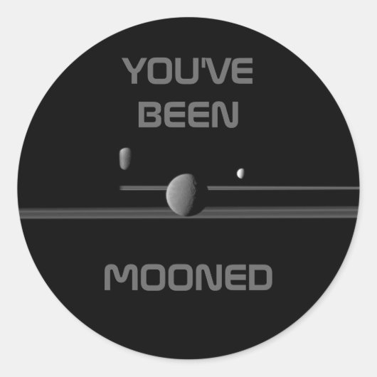 "JIJ BENT MAAN" Saturn's Moons Sticker (Voorkant)