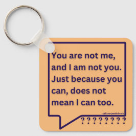 'Jij bent mij niet' dacht gedicht citaat keyring Sleutelhanger