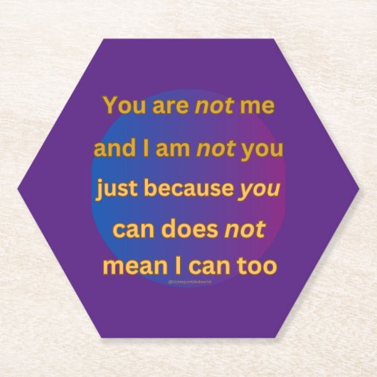 ‘Jij bent mij niet’, zegt het gedicht Kartonnen Onderzetters (Voorkant)