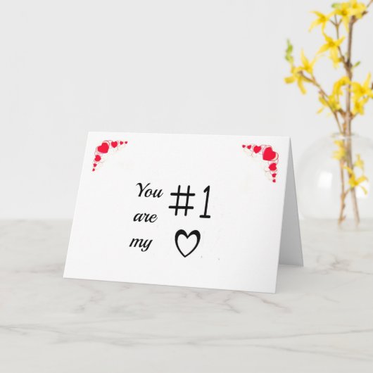 JIJ BENT MIJN **#1** HART/LIEFDE KERST KAART (Gele Bloem)