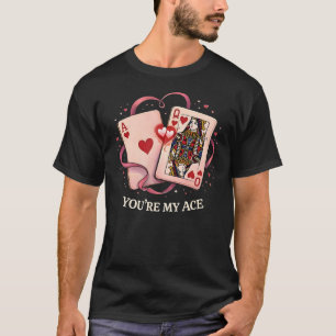Jij Bent Mijn Aas: Vintage Hartendame Speelkaart T-shirt