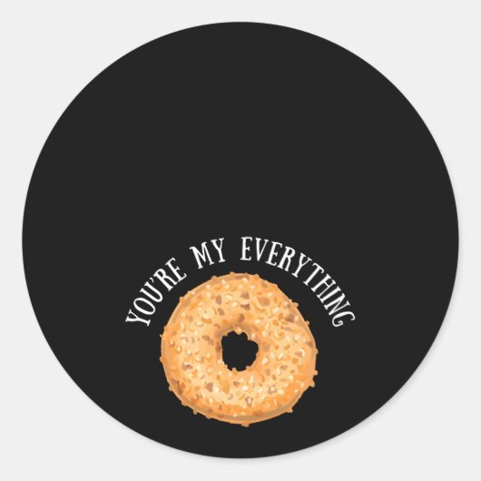 Jij bent mijn alles bagel bakken ronde sticker (Voorkant)