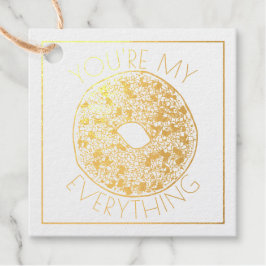 Jij bent mijn alles-bagel foodie huwelijksgunst bedankjes labels