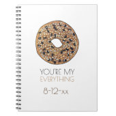 Jij bent mijn alles-bagel foodie-huwelijksgunst notitieboek (Voorkant)