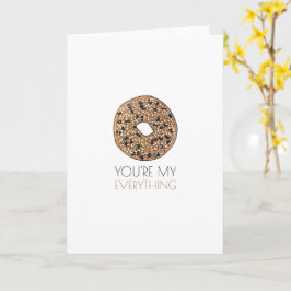 Jij bent mijn alles-bagel ontbijt voedsel liefde kaart